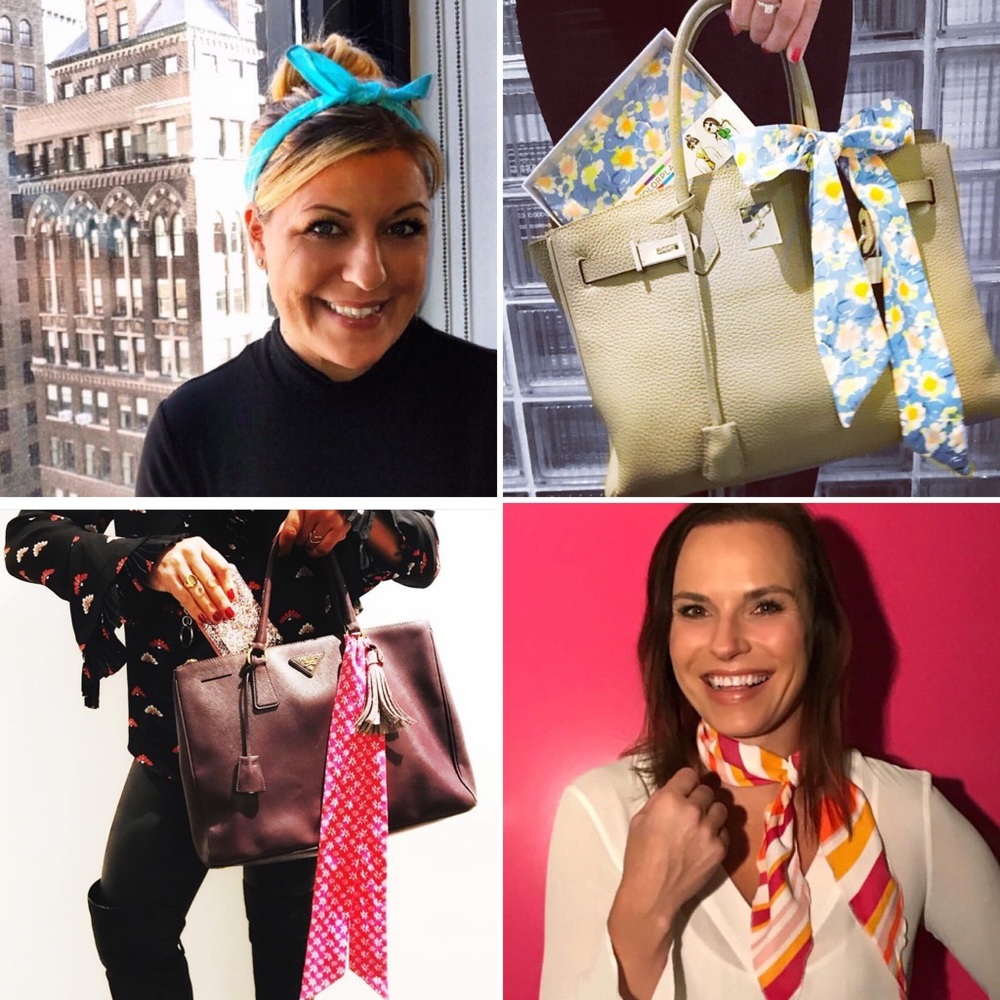3 Versatile mini scarf/ nautical/stripe accessory